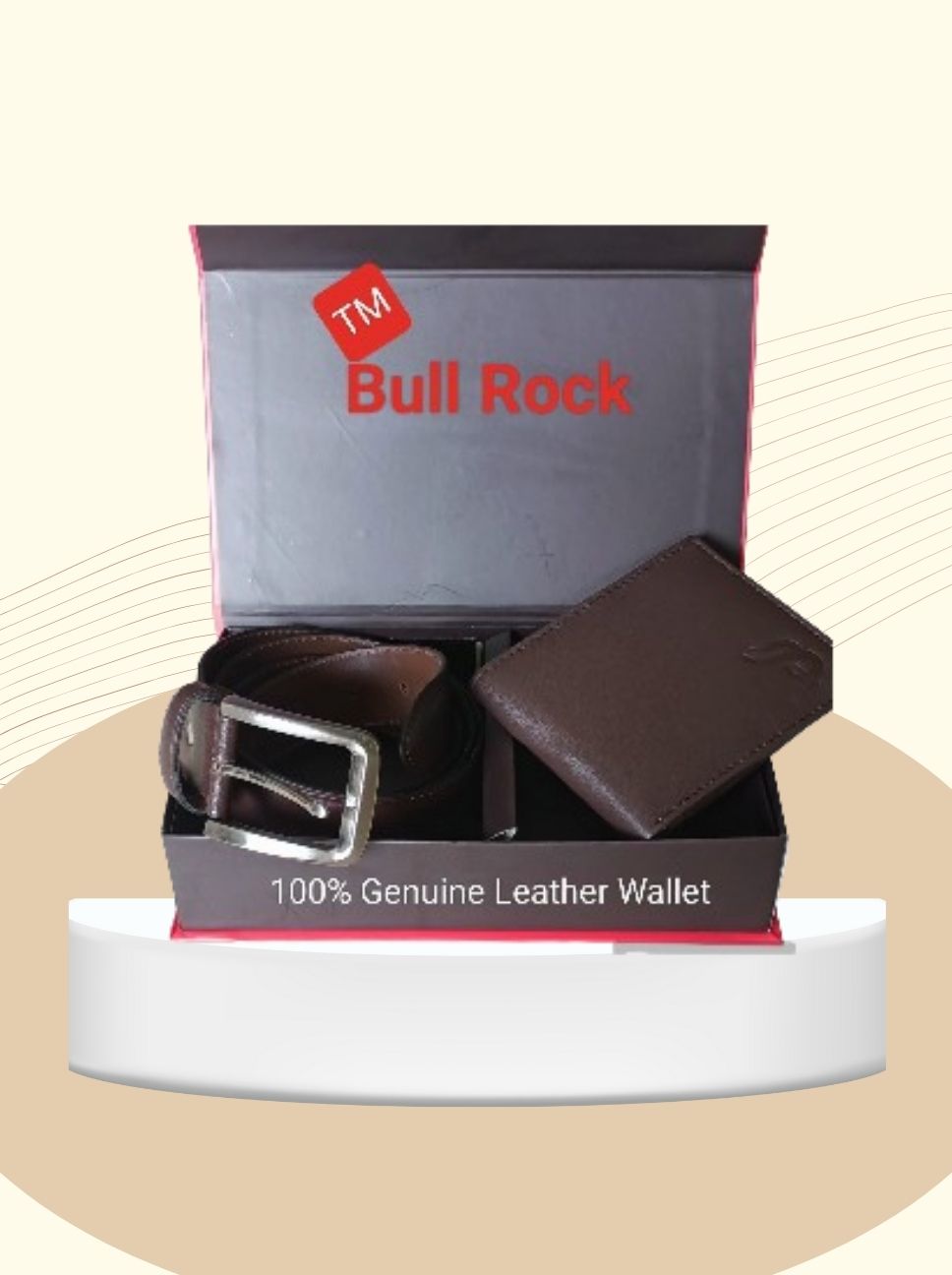 Leather Belt & Wallet Combo Gift Set For Men
