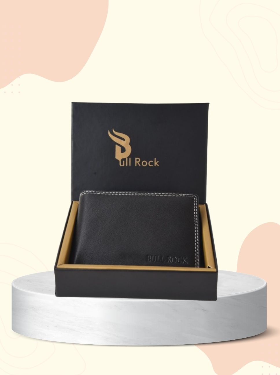Classic Stitch Leather Wallet – Matte Black