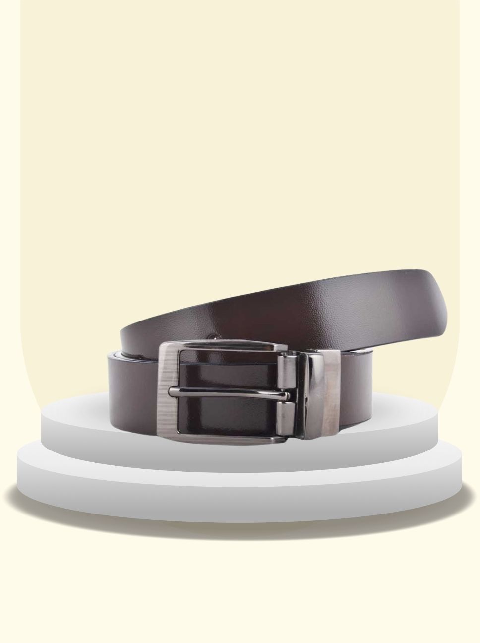 Brown Formal Leather Belt For Men's