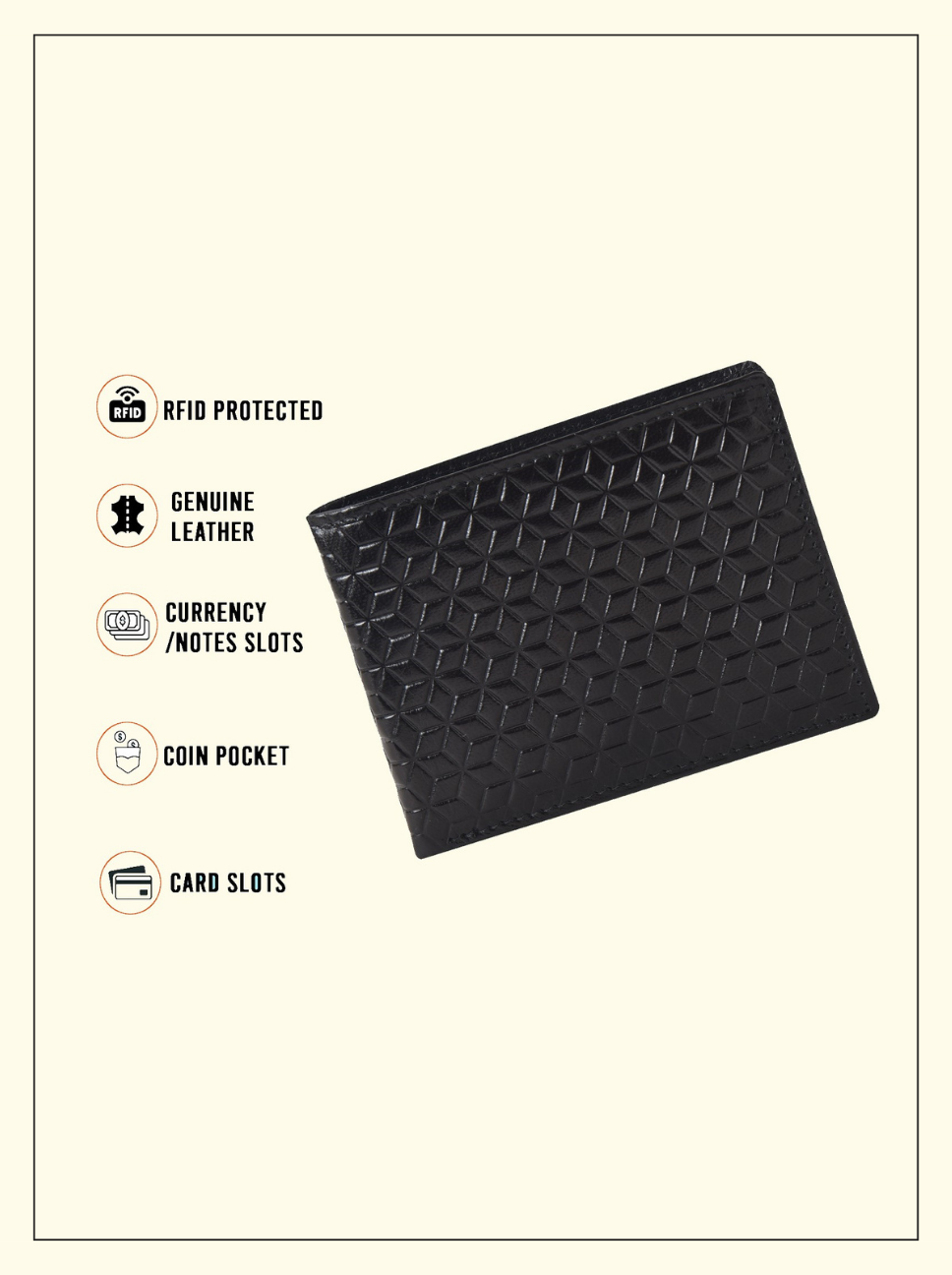 CROCO EFFECT LEATHER WALLET FOR MEN