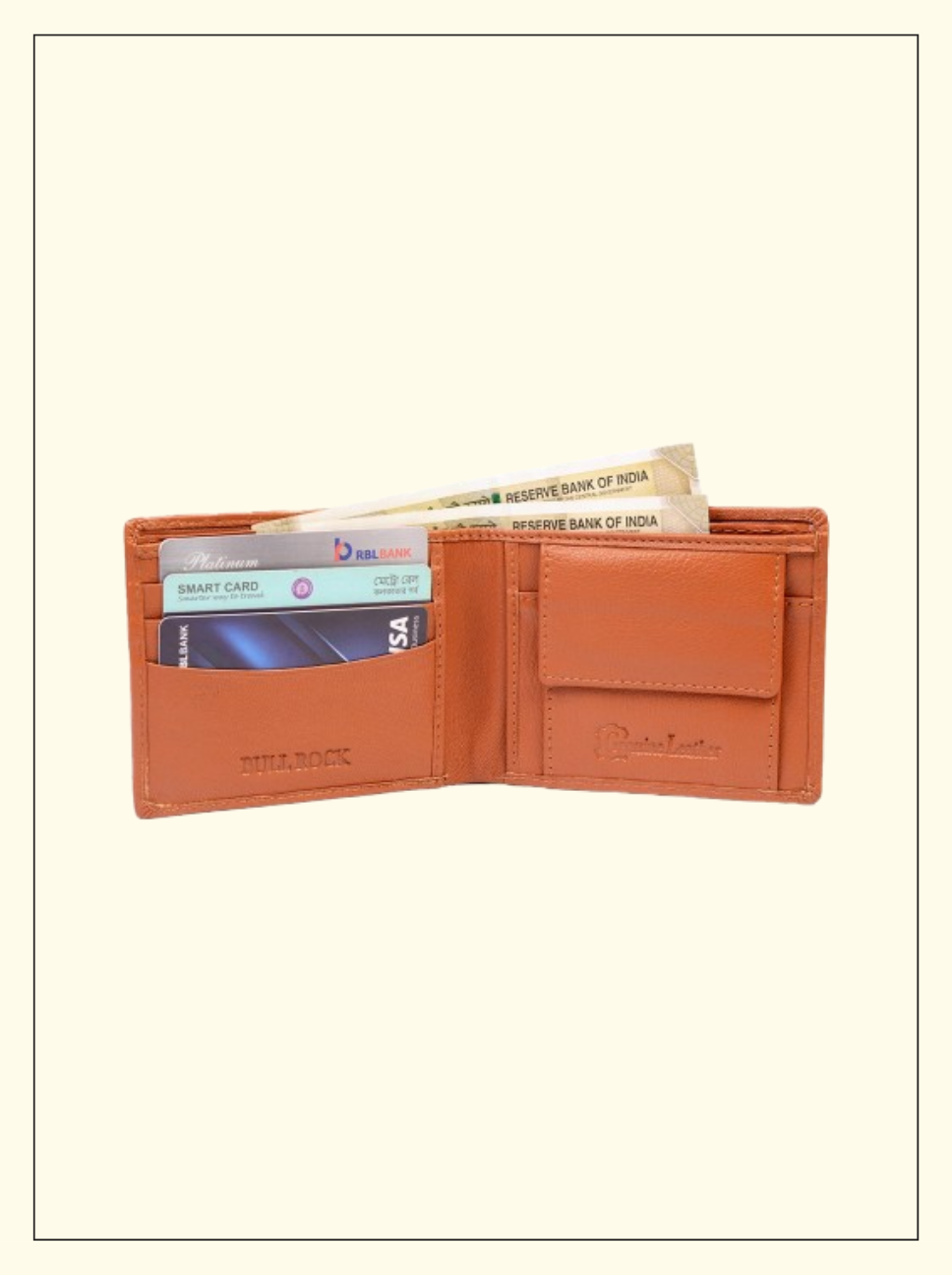 GENUINE TAN LEATHER WALLET – MINIMAL EDITION