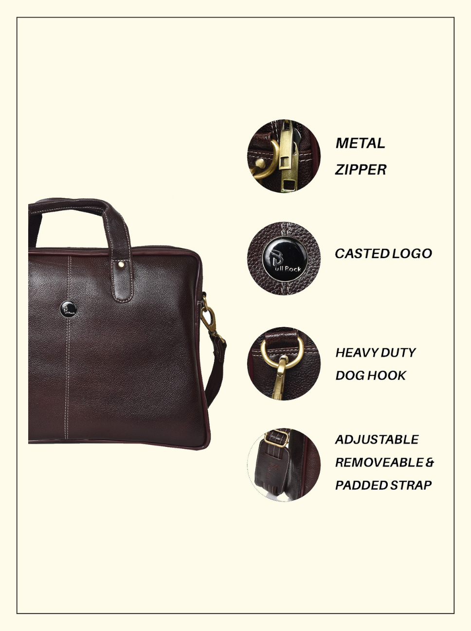 BROWN LAPTOP BAG