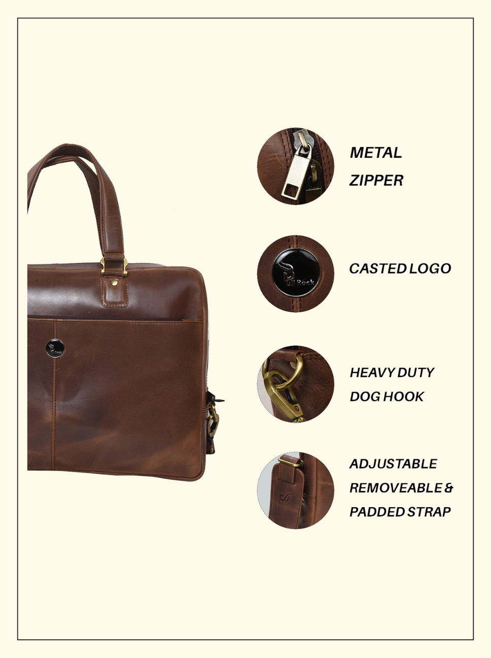 TAN MESSENGER LAPTOP BAG