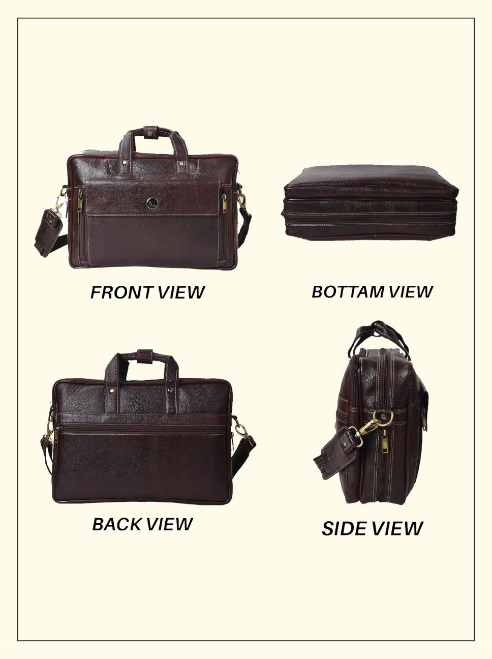 BROWN MESSENGER LAPTOP BAG