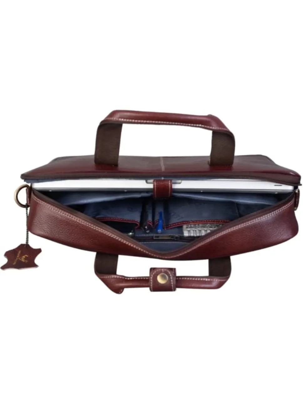 VELORIO BROWN MESSENGER LAPTOP BAG FOR MEN