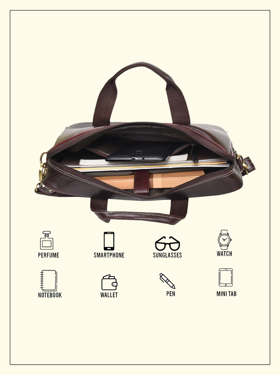BROWN LAPTOP BAG