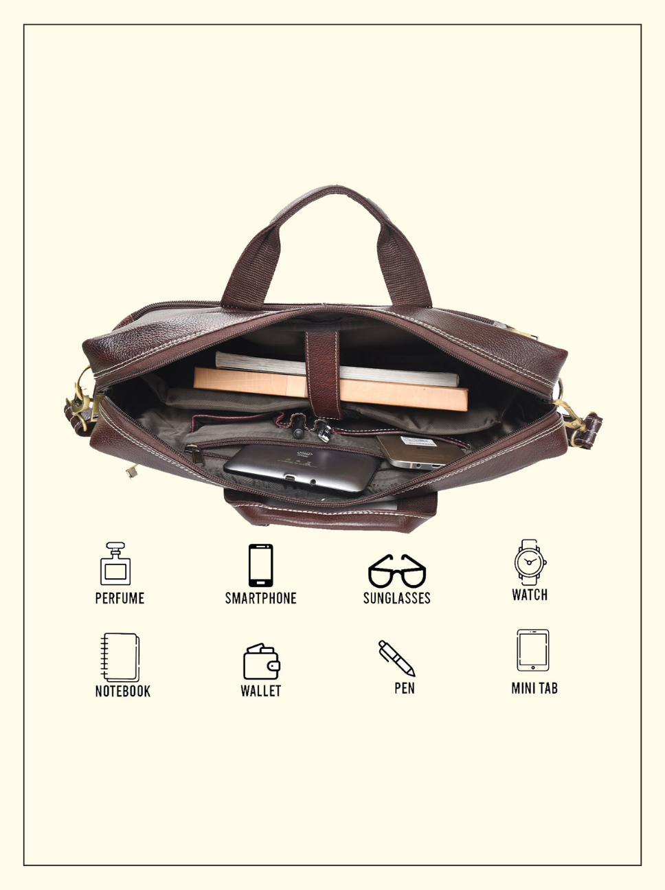 MEN BROWN MESSENGER BAG