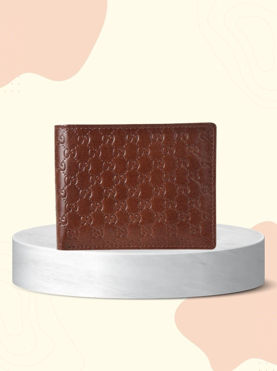 REGNOR RFID Protected Embossed Monogram Leather Wallet For Men
