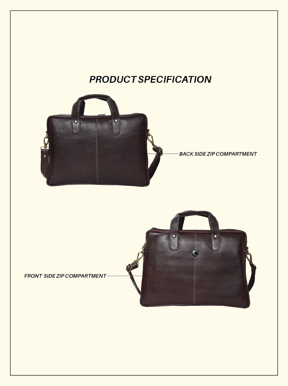 BROWN LAPTOP BAG
