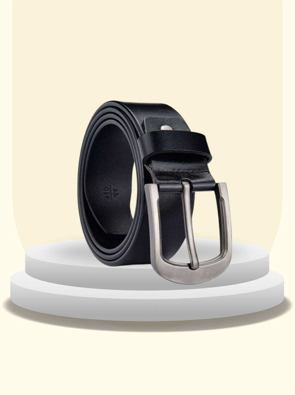 BLACK FORMAL LEATHER BELT FOR MEN'S